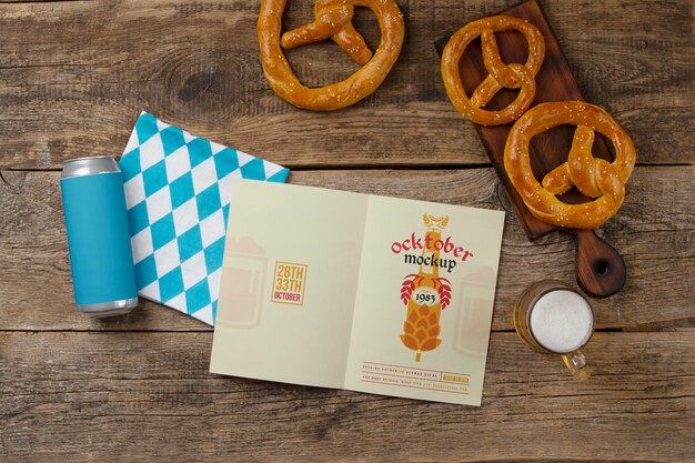 PSD mockup menu oktoberfestu