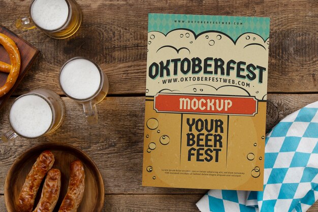 PSD mockup menu oktoberfestu