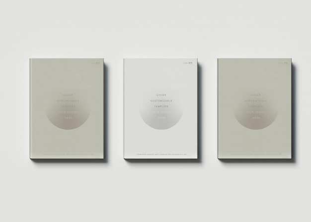 Mockup met drie boeken