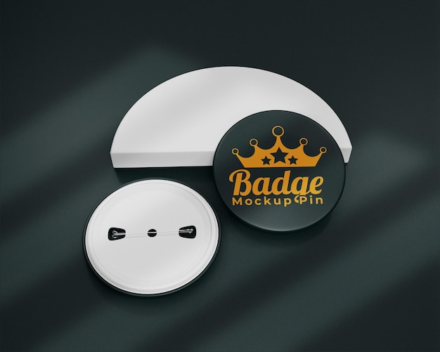 Mockup met eenvoudige pin-badge