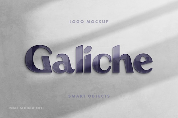 Mockup met glazen visie-logo