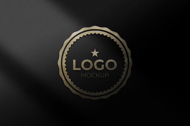 Mockup met gouden logo