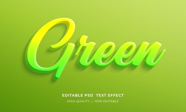 Mockup met groen teksteffect