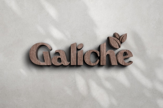 Mockup met houten logo