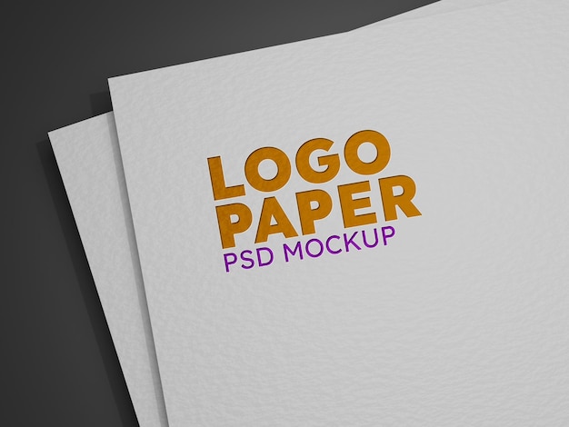 Mockup met logopapier