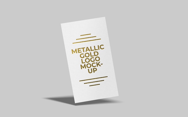 Mockup met metallic goud logo