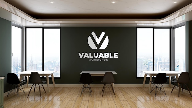 mockup met muurlogo in de kantoorruimte van de pantry