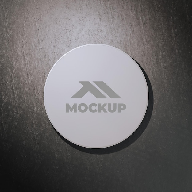 Mockup met muurlogo