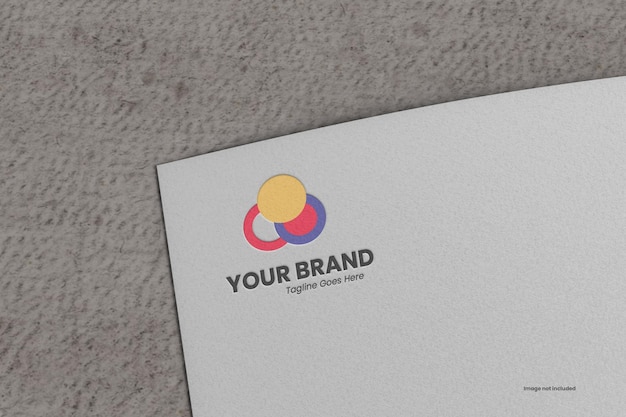 Mockup met papieren logo