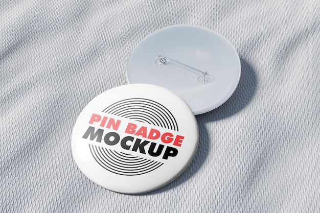 Mockup met pin-badge-logo