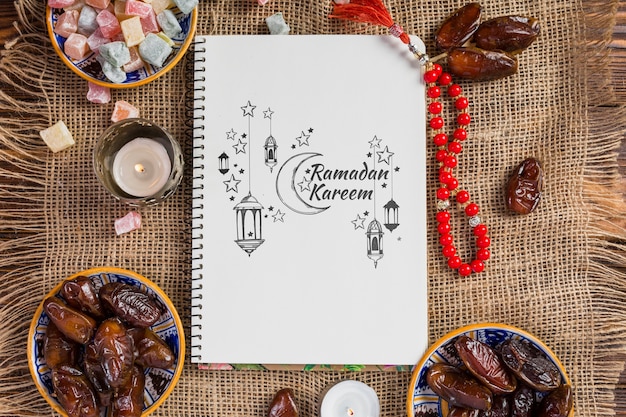 Mockup met ramadan concept