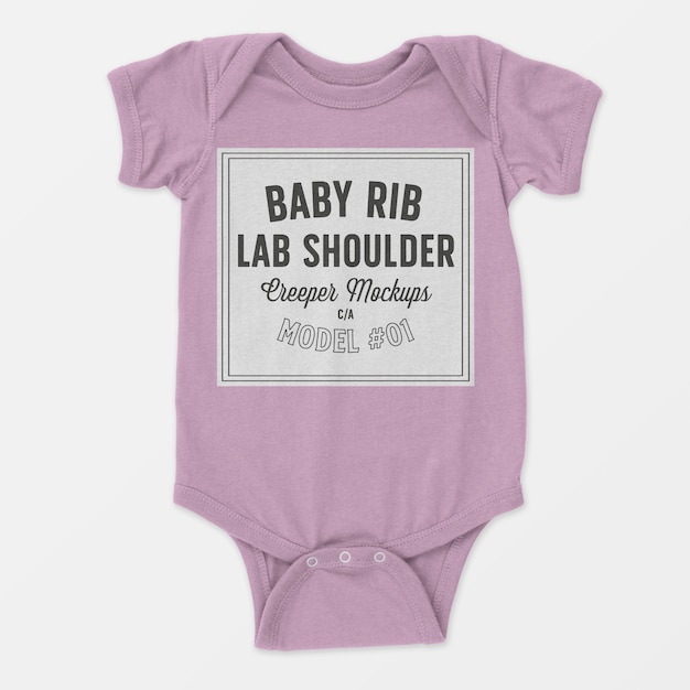 Mockup met schouderribben voor babyribben