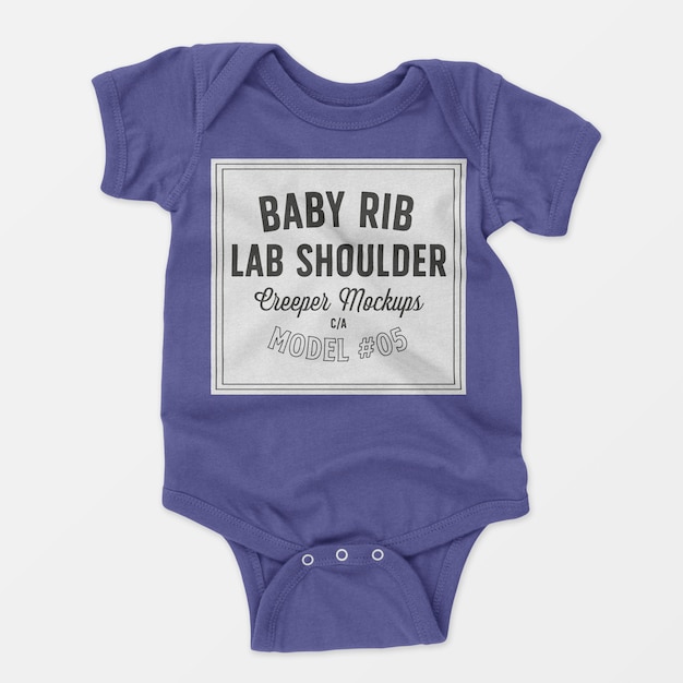 Mockup met schouderribben voor babyribben