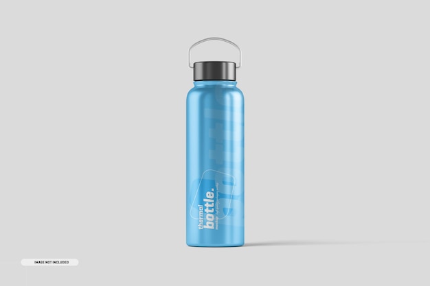 PSD mockup met thermaal waterfles