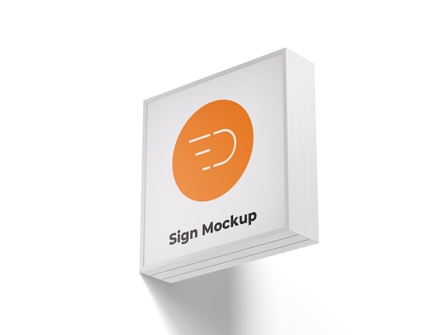 Mockup met vierkant bord