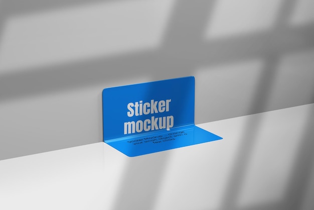 Mockup met vierkante stickers