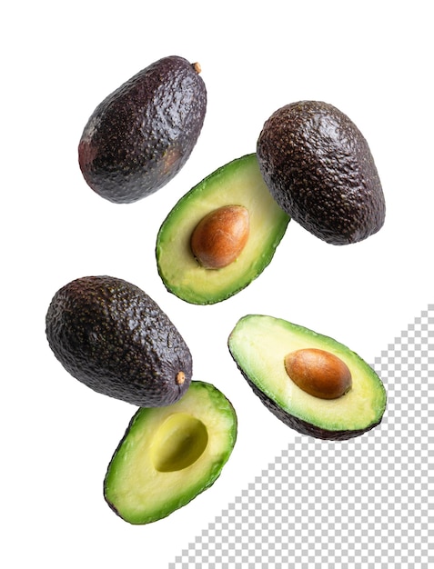 Mockup met vliegende avocado's