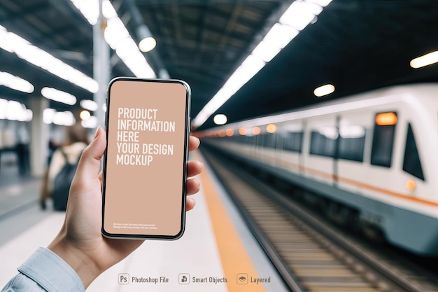 PSD mockup of a mobile screen