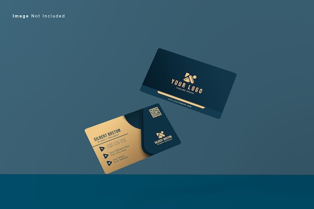 Mockup modern with gold business card