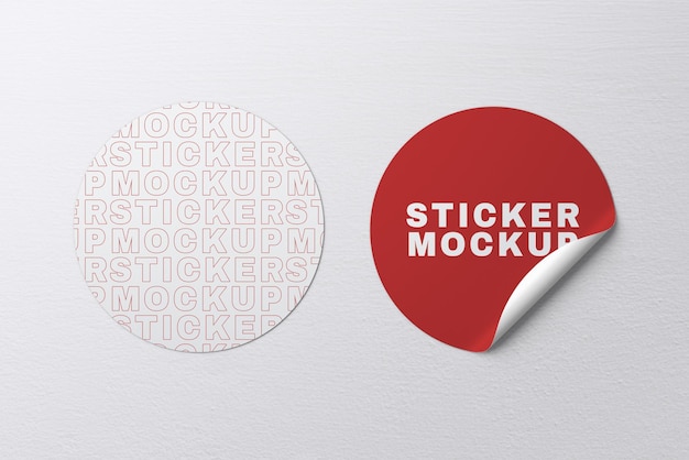 Mockup naklejek psd