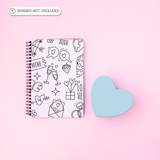 Mockup notebook love