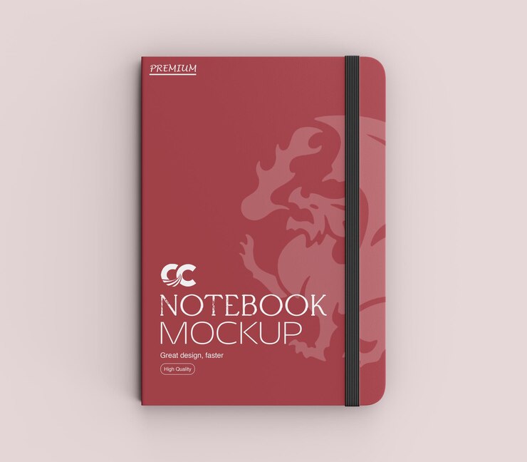 PSD mockup notebooka