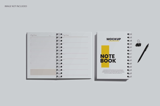 PSD mockup notebooka