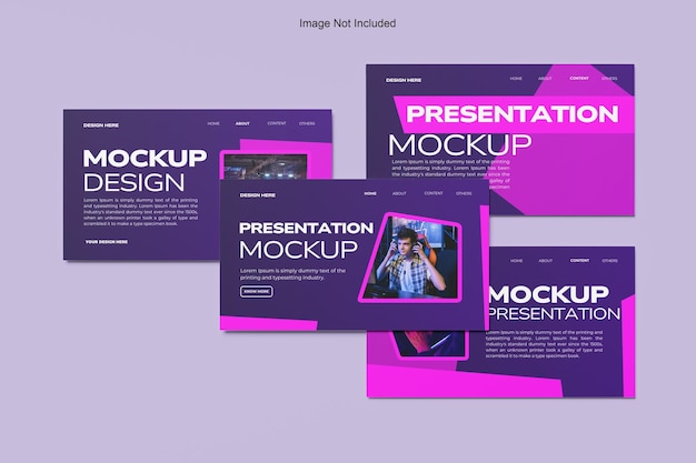 Mockup nowoczesnej prezentacji