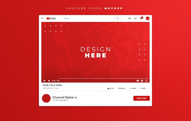 PSD mockup om youtube-video te monteren