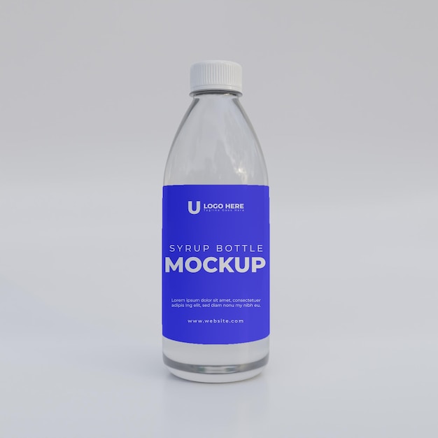 Mockup-ontwerp van 3d kunststof glas