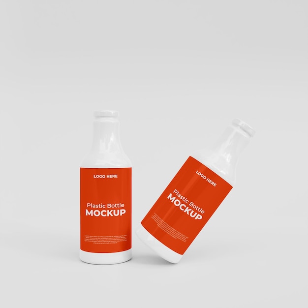 Mockup-ontwerp voor 3D-medicijnfles