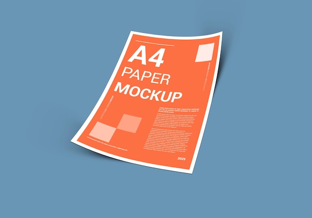 Mockup-ontwerp voor a4-pagina's