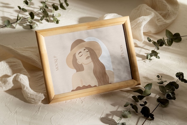 PSD mockup-ontwerp voor boho-frame