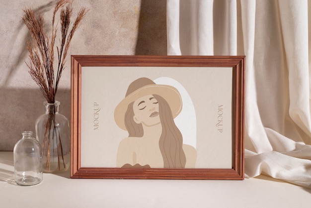 PSD mockup-ontwerp voor boho-frame