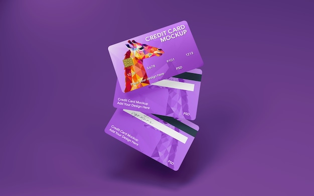 Mockup-ontwerp voor creditcards