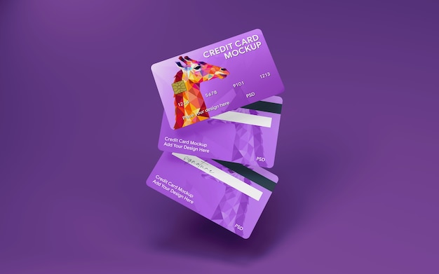 PSD mockup-ontwerp voor creditcards