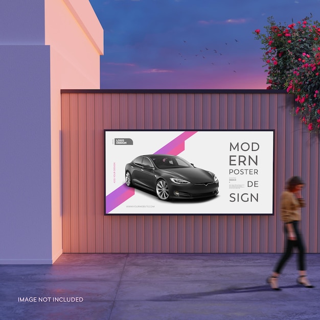 Mockup-ontwerp voor digitale billboards