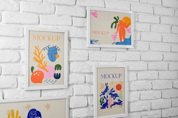 Mockup-ontwerp voor galerijframes