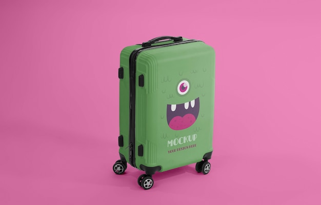 PSD mockup-ontwerp voor monsterbagage