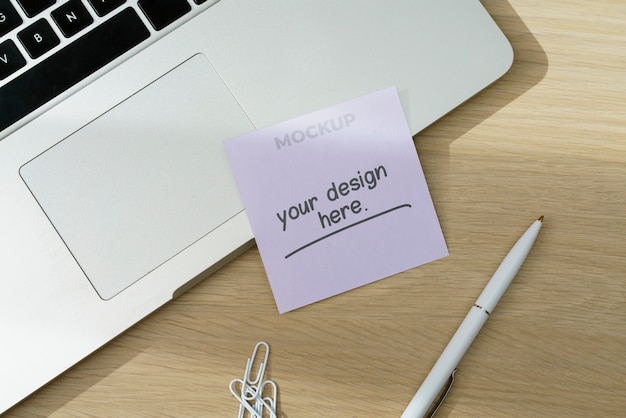 Mockup-ontwerp voor post-it