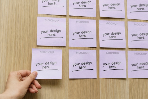 Mockup-ontwerp voor post-it