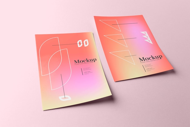 PSD mockup-ontwerp voor posters en flyers