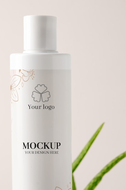 Mockup-ontwerp voor shampoo-verpakkingen