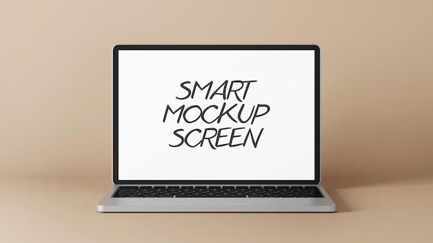 Mockup-ontwerp voor slim laptopscherm