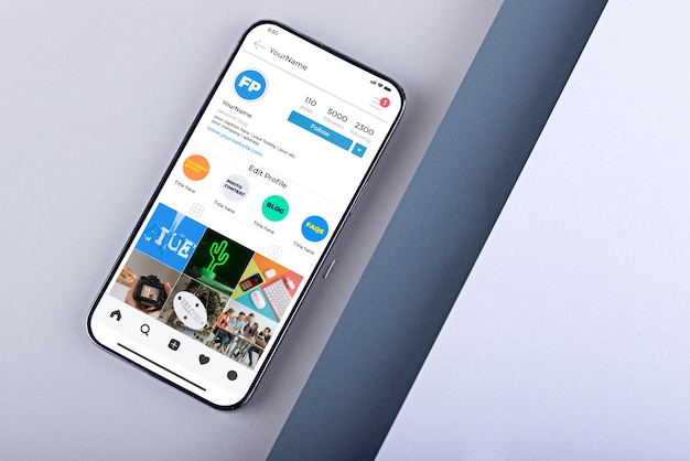 PSD mockup-ontwerp voor smartphone-apparaat