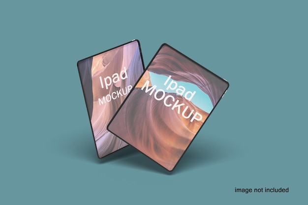 Mockup-ontwerp voor tablet op volledig scherm