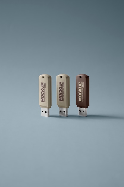 Mockup-ontwerp voor usb-sticks