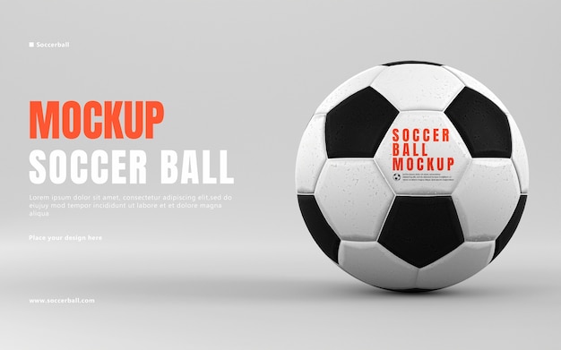 Mockup-ontwerp voor voetbal