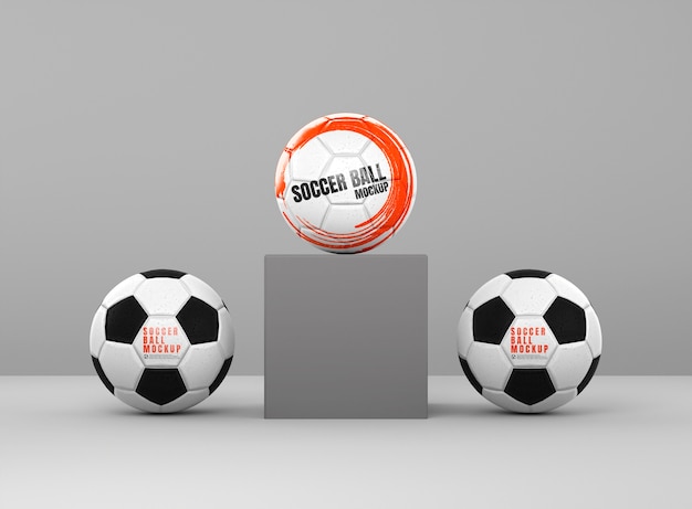 PSD mockup-ontwerp voor voetbal