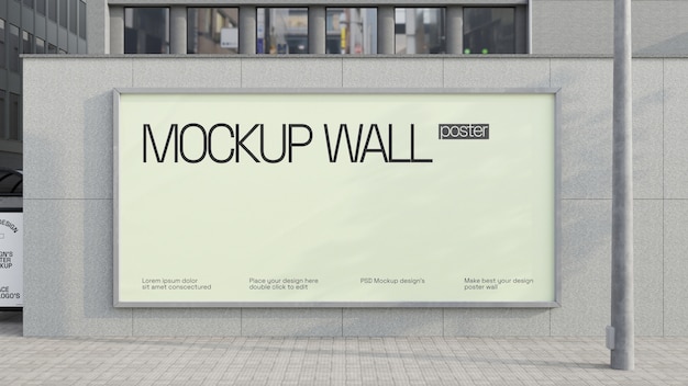 Mockup-ontwerp voor wandposters